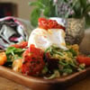 Tomato-Lentil Salad With Poached Eggs