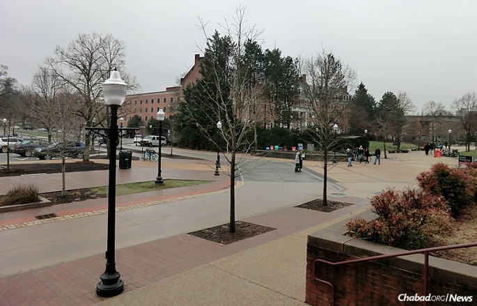 A solidarity rally at Virginia Tech in Blacksburg, Va., will take place at the Graduate Life Center Plaza, above, following a weekend incident in which more than 100 anti-Semitic leaflets were left on the grounds of the university Chabad House. (Photo: Courtesy of Virginia Tech)