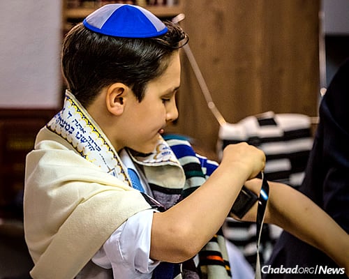 Logan expressed an interest in Judaism, its holidays and its traditions, and plowed forward with his studies. (Maitri Shah Photography)