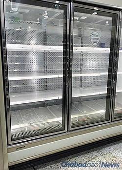 In Boca Raton, supermarket fridges, freezers and shelves were stripped bare.