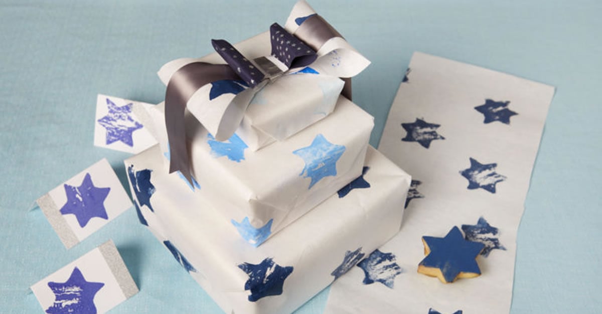 Make Your Own Chanukah Wrapping Paper Chanukah Crafts