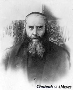 A portrait of the sixth Rebbe—Rabbi Yosef Yitzchak Schneersohn, of righteous memory—taken shortly before leaving the Soviet Union in 1927.