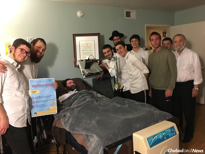 A group of rabbinical students in Los Angeles decided that an appropriate gift for Rabbi Yitzi would be 4,600 Jewish men wrapping tefillin and sending him photos of their mitzvah.