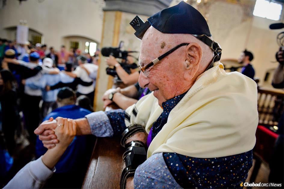 Now 92, Johnny Jablon returned to Poland for the first time since World War II to finally have his bar mitzvah. (Photo: Ryan Blau/March of the Living)