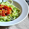 Zoodles with Vibrant Tomato-Corn Sauce