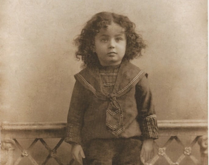 The Seventh Lubavitcher Rebbe, Rabbi Menachem Mendel, pictured here before his third birthday