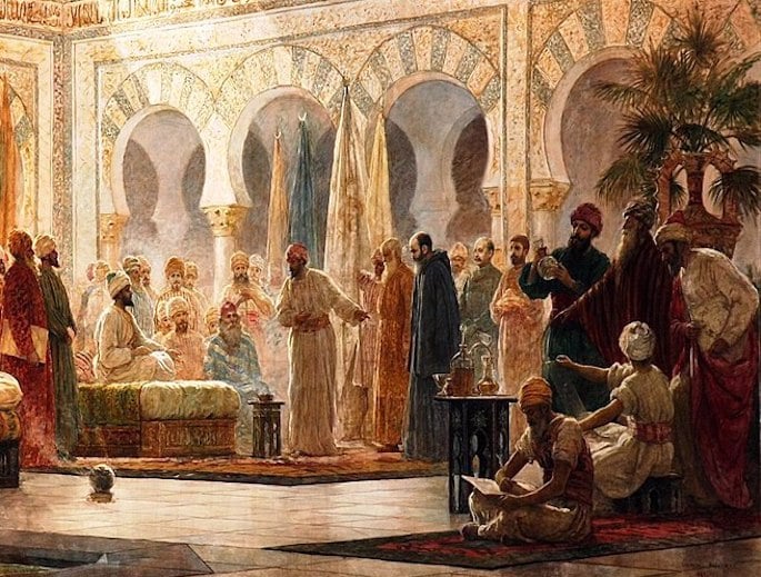 Hasdai was a powerful and respected diplomat in the court of Abd ar-Rahman III.