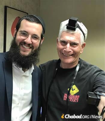 Rabbi Wolf with Alan Lerner