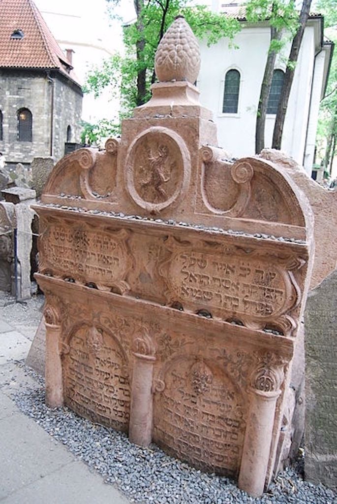 Tombstone of the Maharal in the Old Jewish Cemetery, Prague (Photo: Wikimedia)