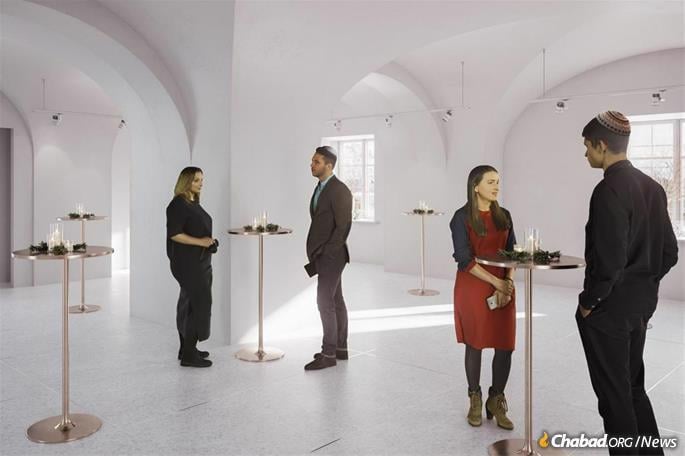 The new center will include spaces for events for young Jewish professionals in Helsinki. (Artist’s rendering)