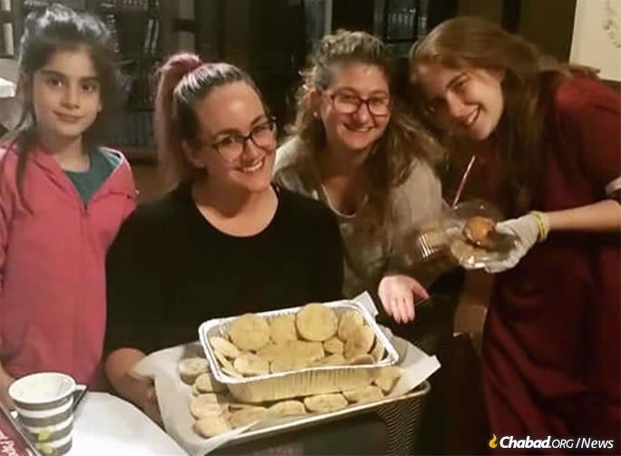 Home-baked goods and communal warmth have been a help to the many people who continue to stop by the Zwiebel home and Chabad center.