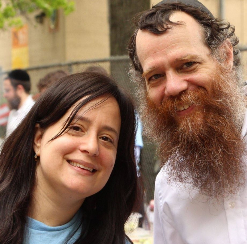 Image may contain: Sarah Alevsky and Chayim Boruch Alevsky, people smiling