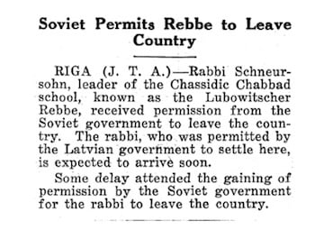 The Rebbe&#39;s release from Soviet Russia marked a turning point in his lifelong efforts on behalf of Judaism.