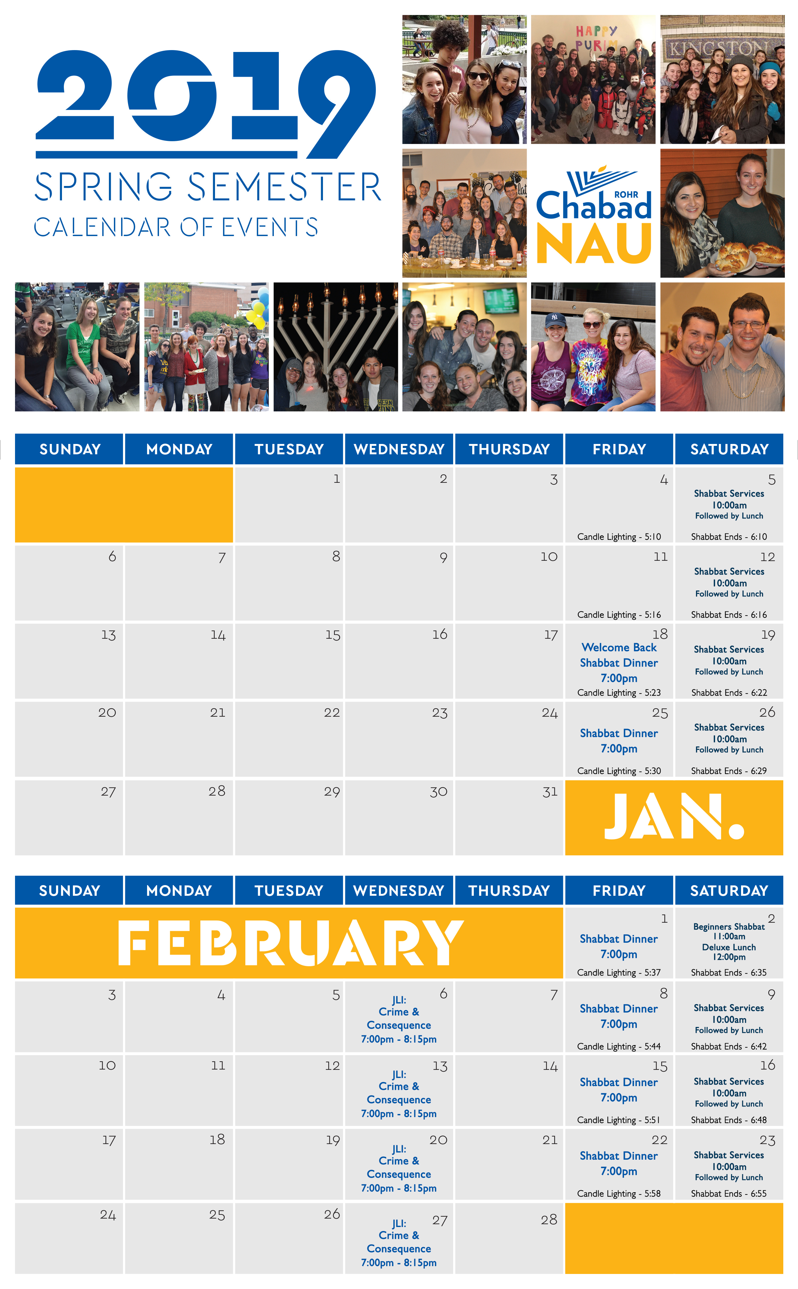 Calendar of Events Chabad of Flagstaff