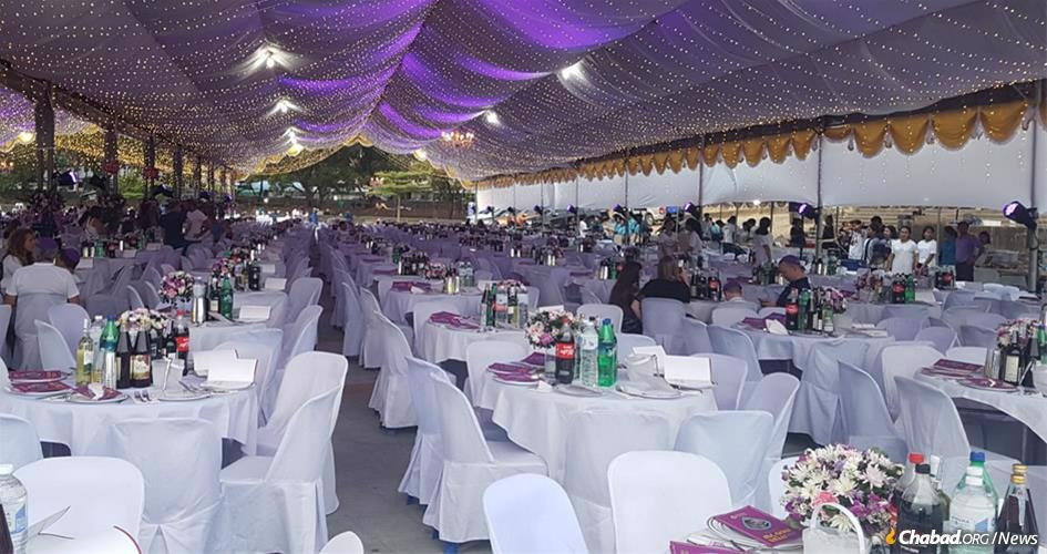 In Koh Samui, Thailand, the total number of Seder participants this year could exceed 2,800 under six separate tents.