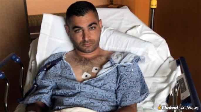 Almog Peretz was shot while rushing a number of children to safety.