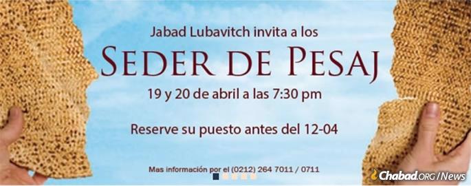 Chabad will once again hold Passover seders this year.