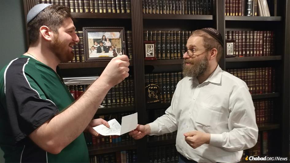 Ian Zlotnik of Houston authorizes Rabbi Chaim Lazaroff to sell his chametz. For those who are unable to sell their chametz through a local rabbi, Chabad.org offers an online Sell Your Chametz 
that will be used by more than 90,000 people this year.