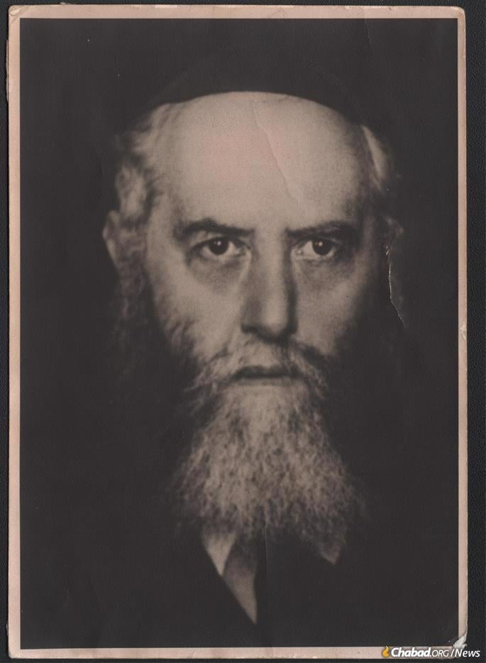 The portrait of Rabbi Yosef Yitzchak that Rabbi Azriel Chaikin recalls in their home in Tbilisi, Georgia. This photo appears to have originated in Riga, Latvia, and so its path into the Soviet Union would have been surreptitious. (Courtesy: Rabbi Azriel Chaikin)