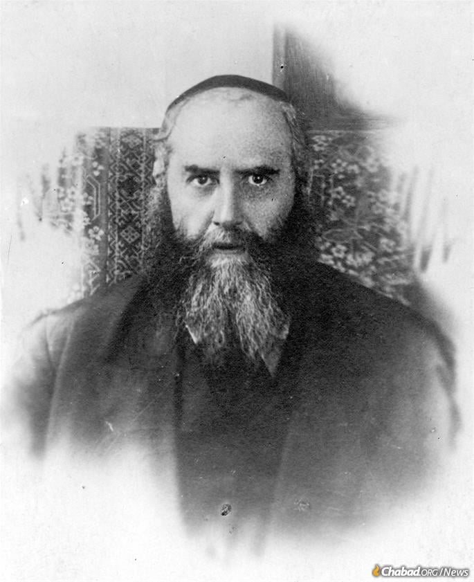 The Sixth Rebbe, Rabbi Yosef Yitzchak Schneersohn, in 1927, around the time he left the Soviet Union for the last time. A version of this photo would remain behind and appear abroad as well.