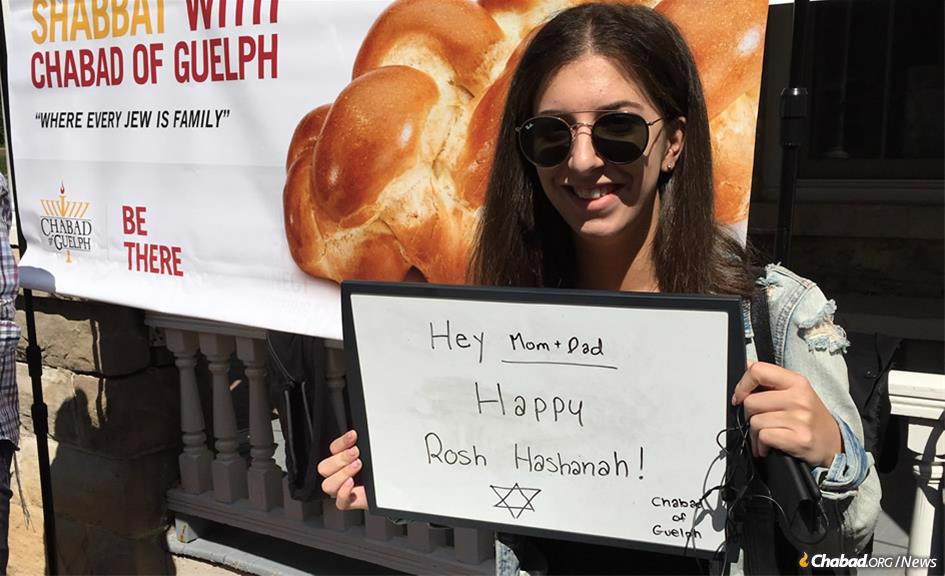 Students and residents in Guelph, Ontario, are looking forward to spending meaningful time together on Rosh Hashanah.