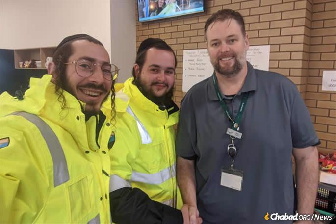 Volunteers from Chabad of RARA help residents, firefighters and rescue workers.