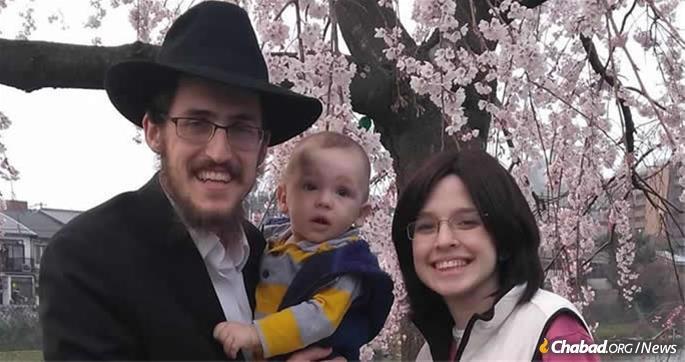 Rabbi Dovid Posner will be performing “shechita” to help provide kosher meat for visitors. He and his wife, Chaya Mushka, arrived in Japan last year just as the island erupted with pink cherry blossoms.