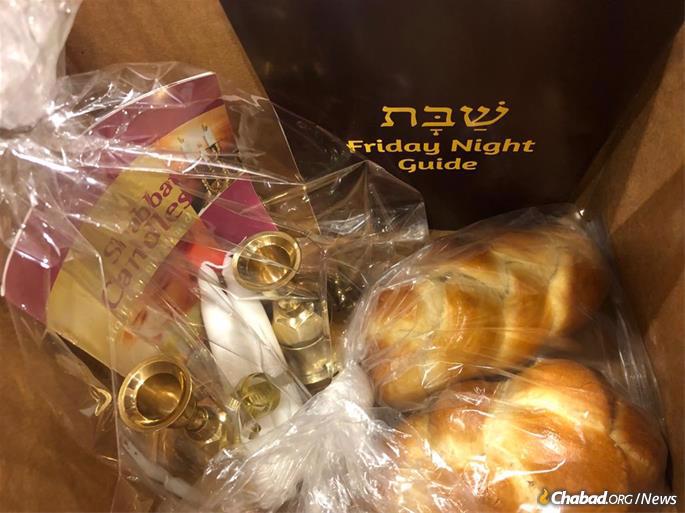 Challah and Shabbat candles care of Chabad of Mequon.