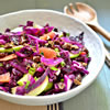 Purple Cabbage Salad with Apple, Mint, Lime & Grapefruit