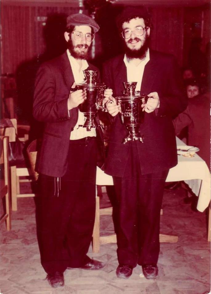 Young Rabbis Mangel and Shemtov during their stint in Kherson.