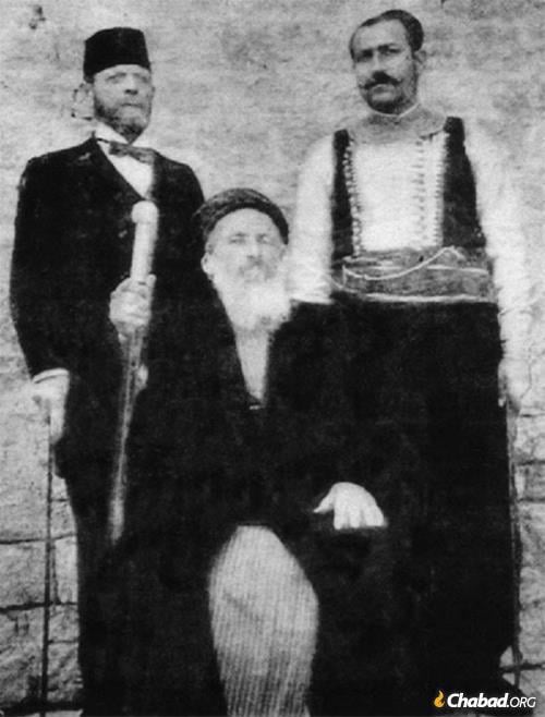 Rabbi Jacob Saul Dwek, Chacham Bashi of Aleppo, Syria, 1908.