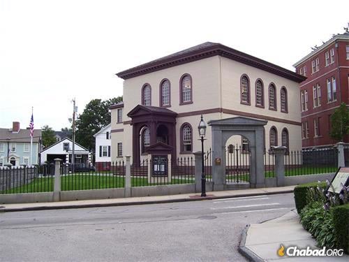 Foto de 2009 da Touro Synagogue em Newport, Rhode Island, a sinagoga mais antiga da Am&#233;rica do Norte