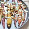 Braised Rainbow Carrots with Tahini-Dill Sauce
