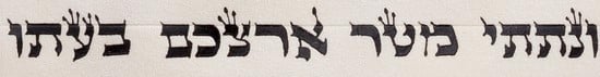 All three kinds of letters can be seen in this detail of a mezuzah, provided by Rabbi Yosef Y. Rabin, Craft Sofer.