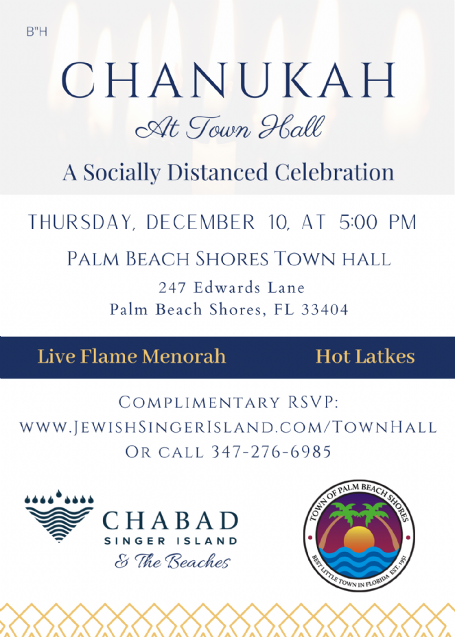 Chanukah at Palm Beach Shores Town Hall