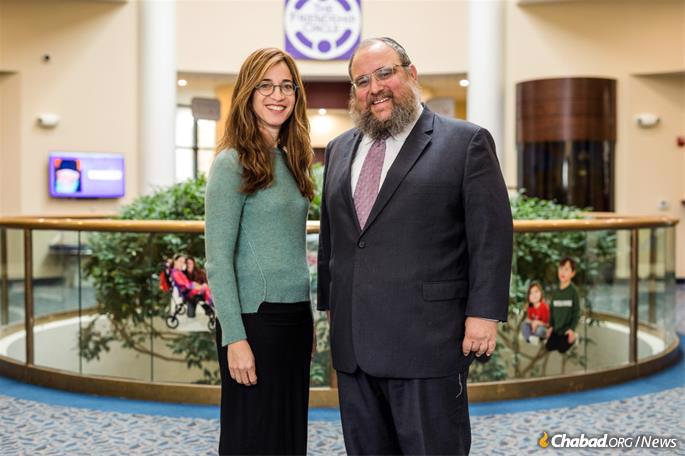 Bassie and Rabbi Levi Shemtov in the Friendship Circle