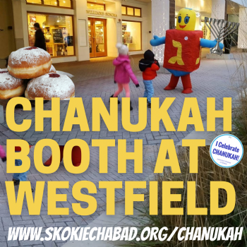 Chanukah Booth at Westfield Old Orchard