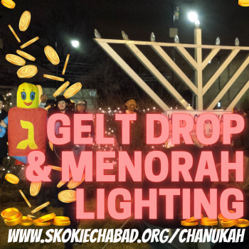 Grand Menorah Lighting and Gelt Drop