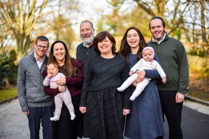 Yana and Zach with their children and grandchildren, December 2020.