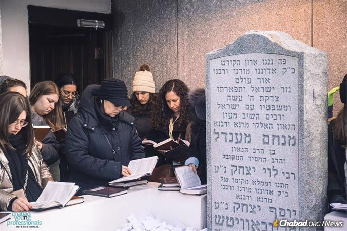At the Rebbe's resting place