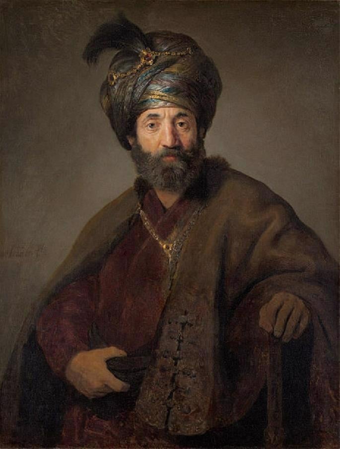 Acredita-se que o &quot;Homem em Traje Oriental&quot; de Rembrandt seja um retrato de Shmuel Palache.