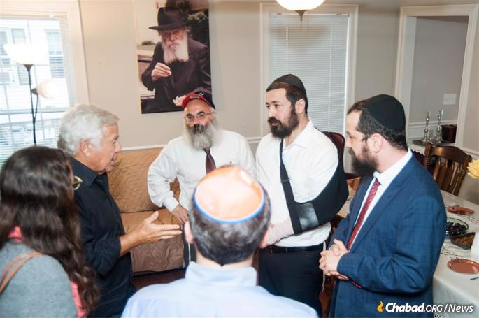 Kraft visited the Shaloh House, where Noginski works, after the attack last year. (Credit: Olga Mariotti)