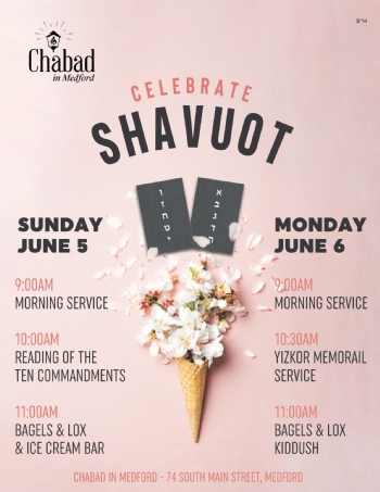 Shavuot Services and Yizkor Times