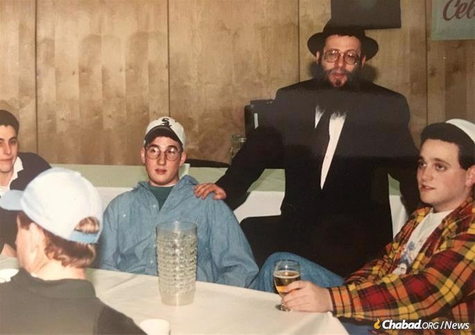 A Bar Mitzvah celebration in the 1990s for students who hadn’t had one growing up.