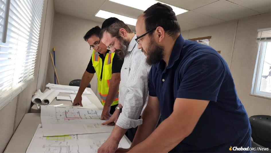 Engineers and experts in Jewish law go over the blueprints for Chabad&#39;s expansion in Boise, which will include the Idaho&#39;s first mikvah.