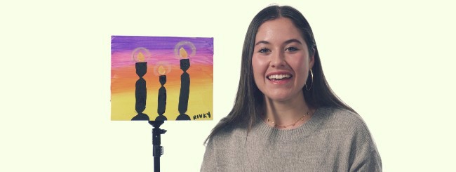 Jewish Art Tutorials for Kids: How to Paint Shabbat Candles