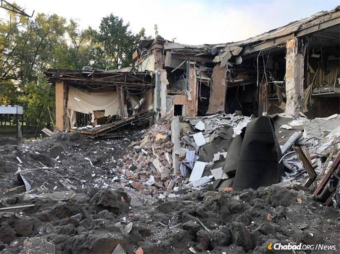Scenes of devastation in Zaporozhye.