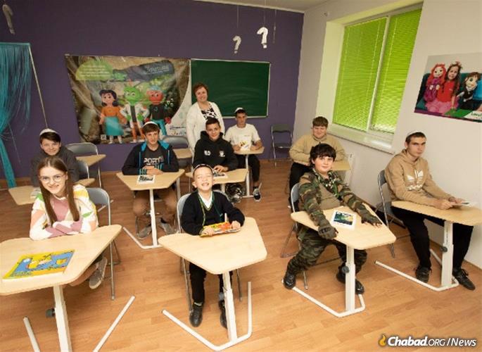 Schools in many cities, like this classroom in Vinnitsa, are open, but the lack of reliable energy makes it difficult as winter approaches