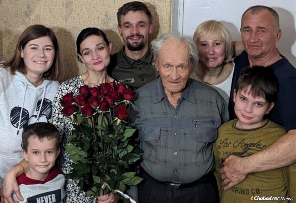 Elena Bessonova, second from left, with her extended family in Nikolayev, Ukraine.