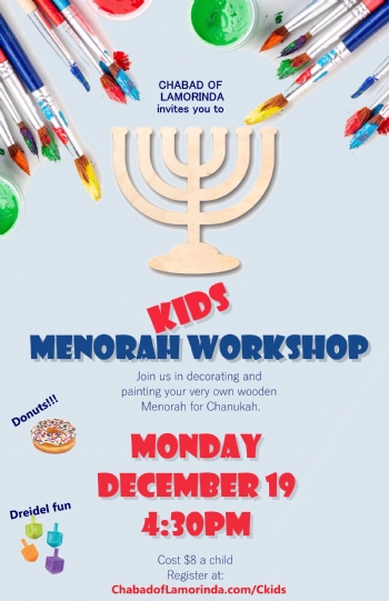 Menorah and Donuts workshop - Kids edition